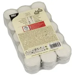 Papstar Teelichter, weiß, Hochwertige Rechaudkerze aus besten Rohstoffen, 1 Packung = 30 Stück