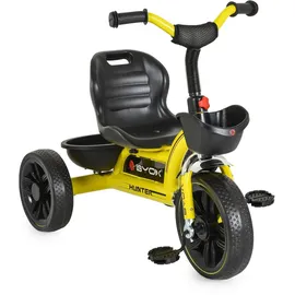 Byox Dreirad Hunter EVA-Reifen, verstellbarer Sitz, Korb, ergonomische Griffe gelb
