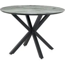 Jockenhöfer Ontario Ø 110 cm Marmoroptik schwarz