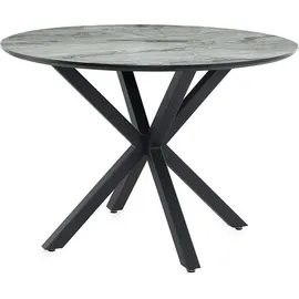Jockenhöfer Ontario Ø 110 cm Marmoroptik schwarz