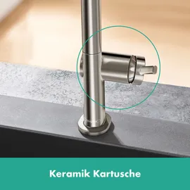 Hansgrohe Talis M54 270 1jet Niederdruck Ausziehauslauf edelstahl finish 72860800