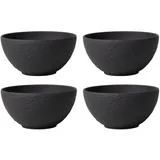 Villeroy & Boch Manufacture Rock Bol 4er Set schwarz