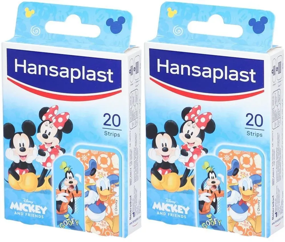 Hansaplast Disney Mickey & Friends Wondpleisters | Huidvriendelijk | Geprinte pleisters 2x20 St Pleister