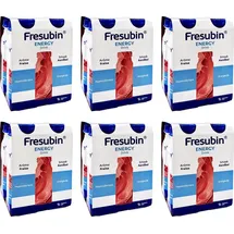 Fresenius Fresubin ENERGY Drink Erdbeere | Trinknahrung hochkalorischer Energy Drink Erdbeere 6x4x200ml Trinkflasche