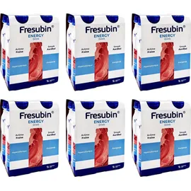 Fresenius Fresubin ENERGY Drink Erdbeere | Trinknahrung hochkalorischer Energy Drink Erdbeere 6x4x200ml Trinkflasche