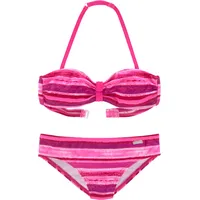 Buffalo Bandeau-Bikini in pink-gestreift | Gr.: 170/176