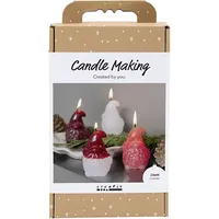 Creativ Company Kreativ Set Kerzengießen, Weihnachtsmann, Matt transparent, Rot
