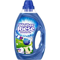 Weißer Riese Universal Gel (20 Waschladungen), Vollwaschmittel sorgt für hygienisch reine und strahlend saubere Wäsche & wirkt extra stark gegen Flecken, 100 % recycelbar*