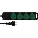 REV Ritter Steckdosenleiste 1,4 m Schwarz-Grün 1 St.