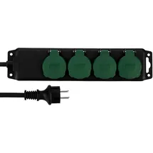 REV Ritter Steckdosenleiste 1,4 m Schwarz-Grün 1 St.