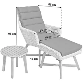 gardenson Loungsessel 65 x 95 x 85 cm Braun