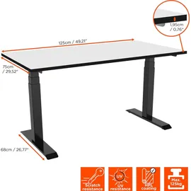 Celexon Höhenverstellbarer Schreibtisch Professional eAdjust-58123 125 x 75 cm