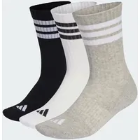 adidas 3er Pack Cushioned Sportswear Crew Socken Grau/Weiß/Schwarz 43-45
