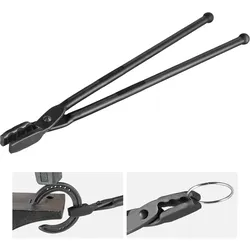 VEVOR Schmiedezange, 458 x 38 x 19,0 mm Wolfbackenzange 96 ± 5° Maximaler Backenwinkel, Wolfbacken Zange aus Kohlenstoffstahl, 8 mm Max. Backenstärke, Schmiedezange mit Verlängertem Griff