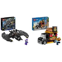 LEGO DC Batwing: Batman vs. The Joker, ikonisches Flugzeug-Spielzeug & City Burger-Truck, Bauset mit Spielzeug-Auto für 5-jährige Kinder