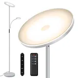 OUTON Stehlampe LED Dimmbar mit Leselampe, 27W/2400LM Deckenfluter mit 7W Leselampe, 4 Farbtemperaturen, Fernbedienung Touch Steuerung, 1H Timer, 178 cm Stehleuchte für Wohnzimmer, Schlafzimmer, Büro