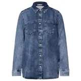 STREET ONE Langarmbluse STREET ONE / Da. Bluse / Style Denim-Tencel blouse,medi blau 34