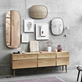 Muuto Framed Mirror, taupe/clear 59 cm H