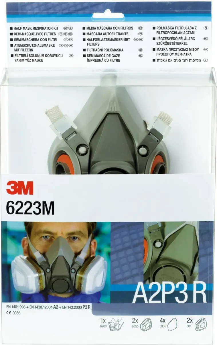 3M Deutschland Maskenset Gase Dämpfe 6223M (VE4)