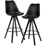Möbel Boss Barhocker 2er-Set 44 x 113 x 39 cm Schwarz