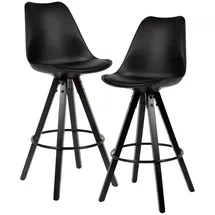 Möbel Boss Barhocker 2er-Set 44 x 113 x 39 cm Schwarz