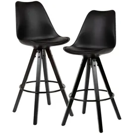 Möbel Boss Barhocker 2er-Set 44 x 113 x 39 cm Schwarz