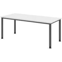 Bümö Schreibtisch Weiß, Nachbildung, Rechteckig, 180x74x80 cm FSC Mix,