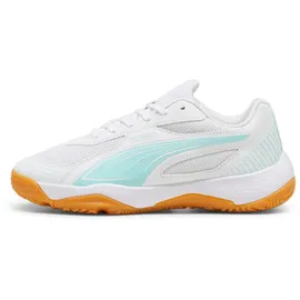 Puma Solarflash III Hallenschuhe Kinder 04 white/electric peppermint 37.5