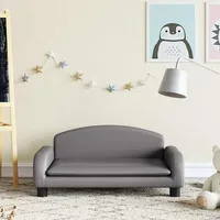 Kindersofa Grau 70x45x30 Cm Kunstleder