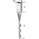 E-NORMpro Einschraubbodenhülse tzn 91 x 650 mm