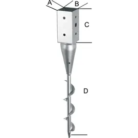 E-NORMpro Einschraubbodenhülse tzn 91 x 650 mm
