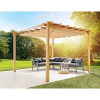 Chillroi Aluminium-Pavillon mit verstellbarem Sonnensegel, ca. 350 x 505