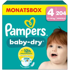 Pampers Baby-Dry Gr. 4 (9-14 kg) 204 St.