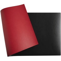 Exacompta 29141E Flexible Schreibunterlage Home Office, aus zweifarbigem Kunstleder (Polyurethan), weich und widerstandsfähig, 40 x 80 cm, schwarz/rot