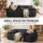 COMHOMA Sofa 2 Sitzer, 180 x 86 x 40 cm Bodensofa, Couch mit Rückenlehne, Kissen und Armlehne, Modernes Stoffsofa für Wohnzimmer, Wohnung, GRAU - Grau