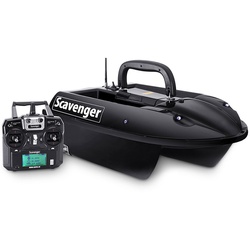 BearCreeks Scavenger Futterboot – Hochmodernes Modell mit optionalem GPS-Autopilot und Sonar-Fischfinder - Schwarz - Kein GPS-Autopilot