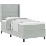 vidaXL Boxspringbett 100 x 200 cm Hellgrau