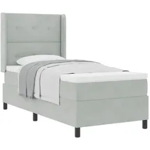 vidaXL Boxspringbett 100 x 200 cm Hellgrau