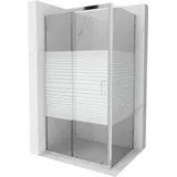 Mexen Apia ausziehbare Duschabtrennung 120 x 90 cm, Gestreift, Chrom - 840-120-090-01-20