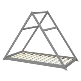 Weber Industries Hausbett Apache mit Lattenrost / Kinderbett 90x190 - Grau/ / Grau
