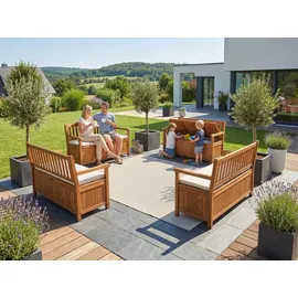 prestige home living outdoor Sitzbank 119,5 x 63 x 84 cm Braun