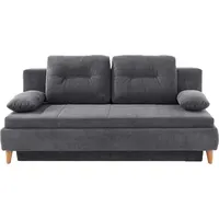 Jockenhöfer Gruppe Schlafsofa Maja, Dauerschlafsofa, Wende-Federkernmatratze, Liegefläche 160x200 cm, Bettkasten beige|grau