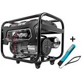 DeTec. Stromerzeuger Generator Notstromaggregat 7 PS Benzin 3,3kW 230V + COB Pen