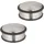 Relaxdays Türstopper 2er Set, HxD 4,5 x 10,5 cm, flach & schwer, rutschfest, Türzuschlagbremse Edelstahl, silber/schwarz