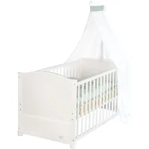 roba Babybett Weiß, Textil, Tiere, 70x140 cm Babymöbel, Babybetten, Beistellbetten