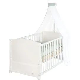 roba Babybett Weiß, Textil, Tiere, 70x140 cm Babymöbel, Babybetten, Beistellbetten