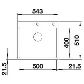 Blanco Subline 500-IF/A SteelFrame weiß + Excenterbetätigung + InFino