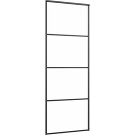 vidaXL Schiebetür rechts 76 x 205 cm schwarz