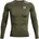 Armour Herren HeatGear Compression Longsleeve T-Shirt Sweatshirt Marine Od Grün/Weiß S