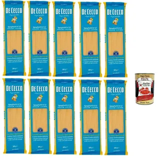 De Cecco Spaghetti Nr. 12, 10x500g, italienische Hartweizennudeln+Polpa